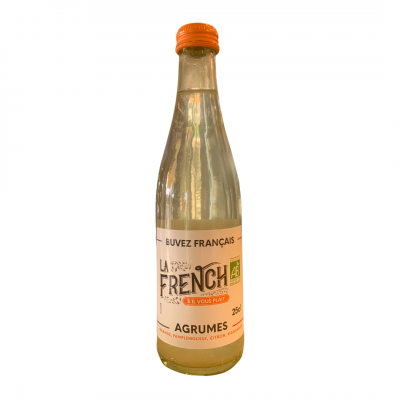 L'image représente un soda "French" saveur agrumes