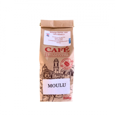 Cette image représente un paquet de café moulu mélange supra.