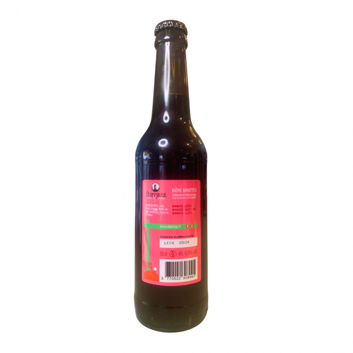 L'image représente l'étiquette de la bière cerises & griottes